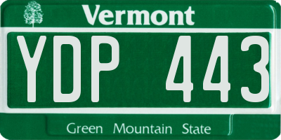 VT license plate YDP443