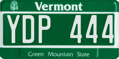 VT license plate YDP444