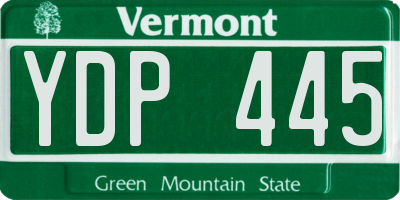 VT license plate YDP445