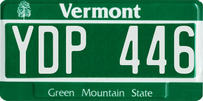 VT license plate YDP446