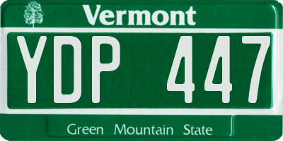 VT license plate YDP447