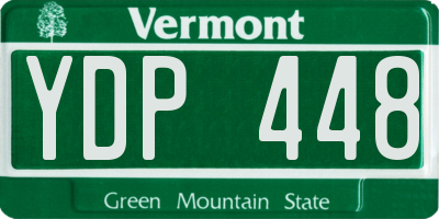 VT license plate YDP448