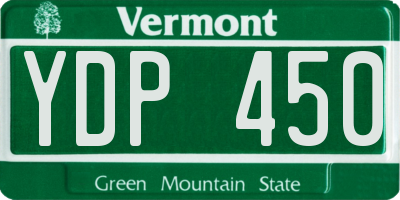 VT license plate YDP450