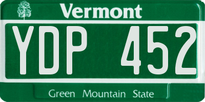 VT license plate YDP452