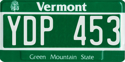 VT license plate YDP453