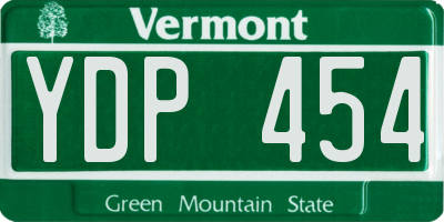 VT license plate YDP454