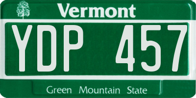 VT license plate YDP457