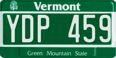 VT license plate YDP459