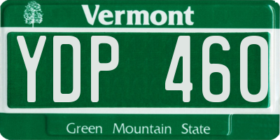 VT license plate YDP460