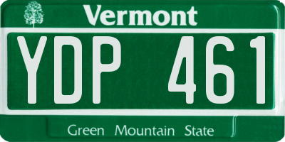 VT license plate YDP461