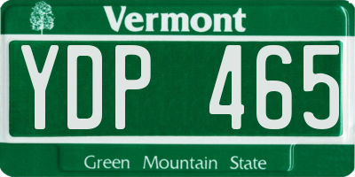 VT license plate YDP465