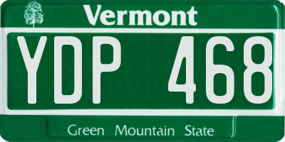 VT license plate YDP468