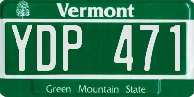 VT license plate YDP471