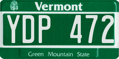 VT license plate YDP472