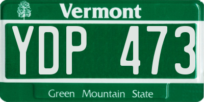 VT license plate YDP473