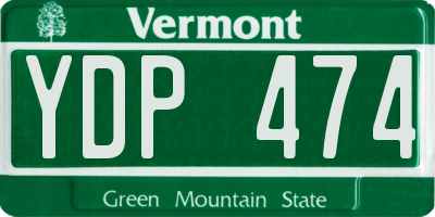 VT license plate YDP474