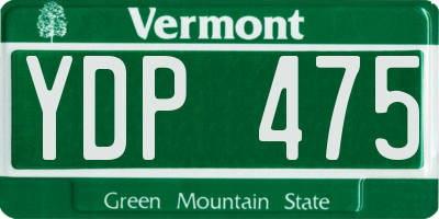 VT license plate YDP475