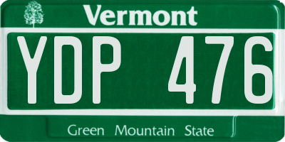 VT license plate YDP476