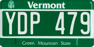 VT license plate YDP479