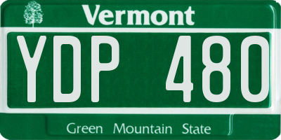 VT license plate YDP480