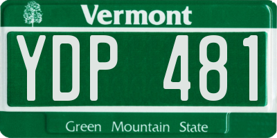 VT license plate YDP481