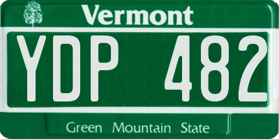 VT license plate YDP482
