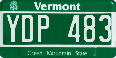 VT license plate YDP483
