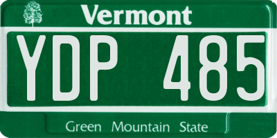VT license plate YDP485