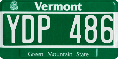 VT license plate YDP486