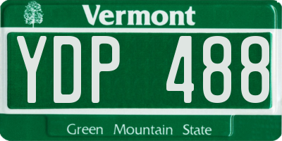 VT license plate YDP488