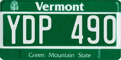 VT license plate YDP490