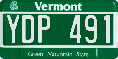 VT license plate YDP491