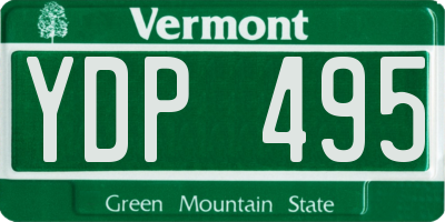 VT license plate YDP495