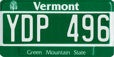 VT license plate YDP496