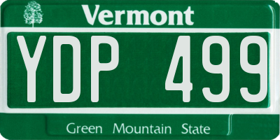 VT license plate YDP499