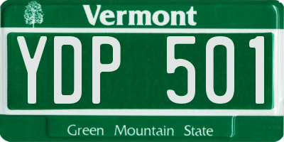 VT license plate YDP501