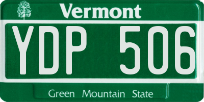 VT license plate YDP506