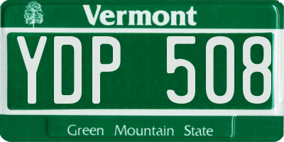 VT license plate YDP508