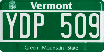 VT license plate YDP509