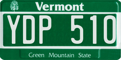 VT license plate YDP510