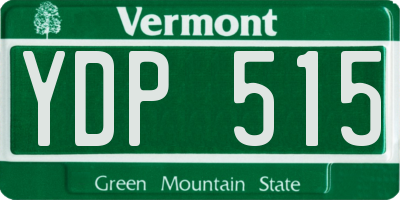 VT license plate YDP515