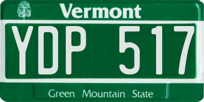 VT license plate YDP517