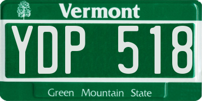VT license plate YDP518