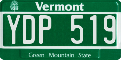 VT license plate YDP519