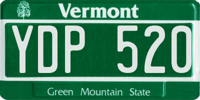 VT license plate YDP520
