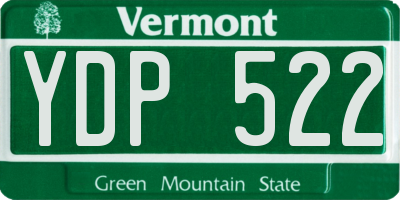 VT license plate YDP522