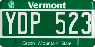 VT license plate YDP523