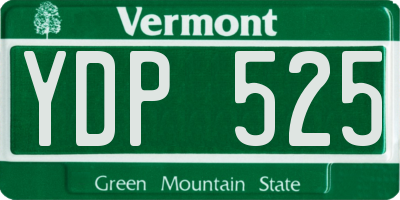 VT license plate YDP525
