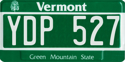 VT license plate YDP527