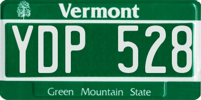 VT license plate YDP528